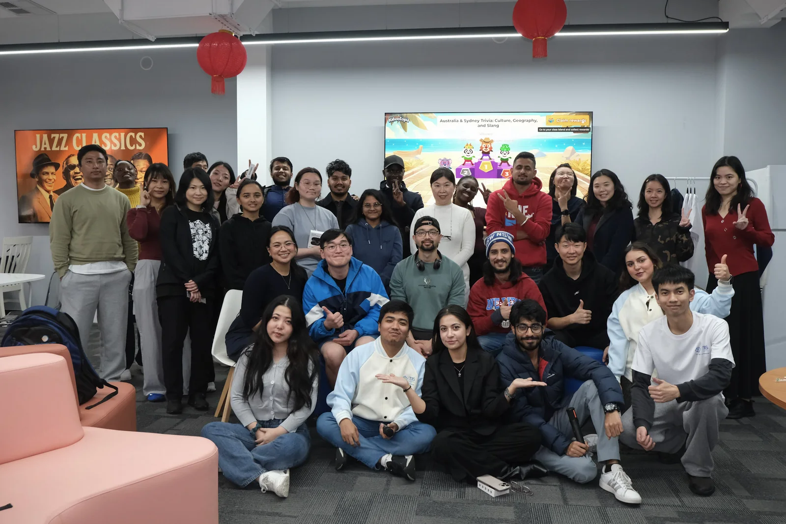 The TIIS community gathered for a campus social activity